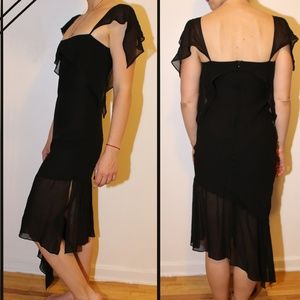 Stunning CHAIKEN Silk LongBlack Dress Size